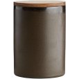 Utensiliendose mit Deckel H15 cm, Metallisches Braun