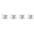 Kaffeetasse mit Untertasse 4er Set 20 cl