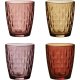 Mosaic Trinkglas 4er Set 34 cl, Rot