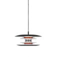 Pendelleuchte &Oslash;30 cm, Mattschwarz/Rot gl&auml;nzend