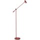 Stehlampe dimmbar H134 cm, Glänzendes Rot/Mattschwarz