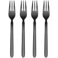Kuchengabeln 4er Set. 15 cm, Schwarz