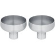 STEEL Champagnerglas 2er Set 9 cl, Mattierter Stahl
