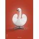 White Swan Poster A5, Rot