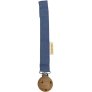 Schnullerkette mit Klettverschluss 22 cm, Warm Blue