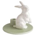 Hase Kerzenhalter H8 cm, Sage