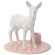 Rehkitz-Kerzenständer H9 cm, Rose