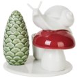 Snail & Mushroom Kerzenhalter H8.8 cm