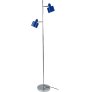 Stehlampe H160 cm, Blau/Chrom