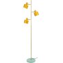 Stehlampe H160 cm, Curry/Türkis