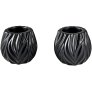 2er Set H6,8 cm, Schwarz