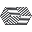 Sechseck-Untersetzer 24x14 cm, Schwarz