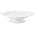 Plissé Platte auf Sockel 31,5 cm, Weiß