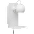 Wandleuchte m. USB Ø12 cm, Matt Weiß