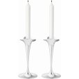 Kerzenst&auml;nder 2er Set H20 cm, Blankstahl