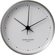 Wanduhr 22 cm, Edelstahl/Weiß