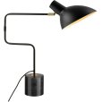 Deluxe Tischlampe H58,5 cm, Schwarz/Marmor