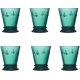 Rochére Abeille Wasserglas 6er Set 26 cl, Smaragdgrün