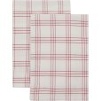 Geschirrtuch 2er Set 50x70 cm, Rot/Weiß