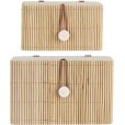 Box mit Deckel 2er Set, Bambus