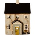 Lichthaus Visby H18,5 cm, Natur/Schwarz