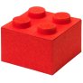 Aufbewahrungsbox 4-Noppen 25 cm, Rot