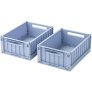 Falt/Aufbewahrungsbox 2er Set 18x25 cm, Dusty Lavender