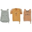 LIEWOOD Sylvester Waschlappen 3er Set, 15x21 cm, Safari