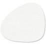 Recycled Leder Glasuntersetzer 11x13 cm, Corduroy Pure White