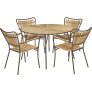 Gartenm�belset mit 4 St�hlen, �120 cm, Mokka