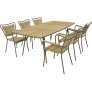 Gartenm�belset mit 6 St�hle 200 cm, Mokka