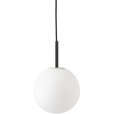 Pendelleuchte &Oslash;20 cm, Mat Opal/Schwarz