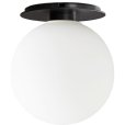 Decken-/Wandleuchte &Oslash;20 cm, Mat opal/Schwarz