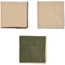 Mikrofasertücher 3er Set 30x30 cm, Caramel/Olive