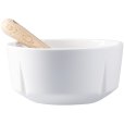 Snackschale mit L&ouml;ffel &Oslash;10,5 cm, Wei&szlig;