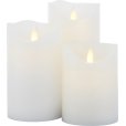 Exclusive Stumpenkerze LED 3er Set &Oslash;7,5 cm