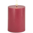 Stumpekerze LED &Oslash;7,5/H10 cm, Rosenpflaume