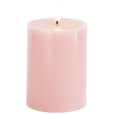Stumpekerze LED &Oslash;7,5/H10 cm, Hellrosa