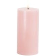 Stumpekerze LED &Oslash;7,5/H15 cm, Hellrosa