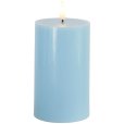 Stumpekerze LED &Oslash;7,5/H12,5 cm, Blue Sky