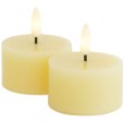 Teelicht LED 2er Set &Oslash;6/H3,4 cm, Hellgelb