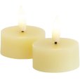 Teelicht LED 2er Set &Oslash;4,5/H2,2 cm, Hellgelb