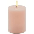 Stumpekerze LED &Oslash;7,5/H10 cm, Dusty Peach