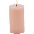 Stumpekerze LED &Oslash;7,5/H12,5 cm, Dusty Peach