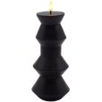 Nordic Sculpture Stumpekerze Geometri LED &Oslash;9,2/H20,3 cm, Schwarz