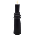 Nordic Sculpture Stumpekerze Ringet LED &Oslash;6,1/H21,7 cm, Schwarz