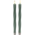 Nordic Sculpture Stabkerze Twist LED 2er Set &Oslash;2,4/H26 cm