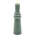 Nordic Sculpture Stumpekerze Ringet LED &Oslash;6,1/H21,7 cm, Sandgr&uuml;n