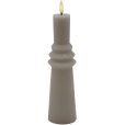 Nordic Sculpture Stumpekerze Ringet LED &Oslash;6,1/H21,7 cm, Warmgrau