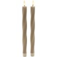 Nordic Sculpture Stabkerze Twist LED 2er Set &Oslash;2,4/H26 cm